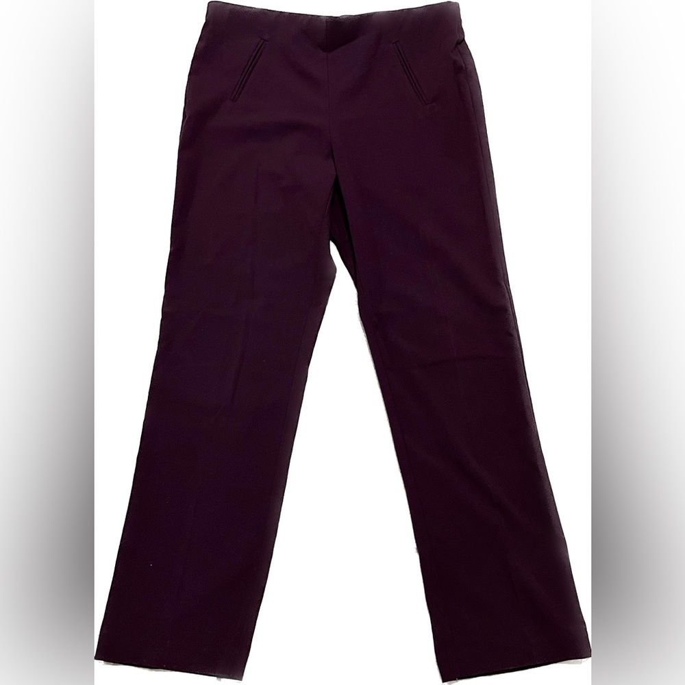Style & Co Petite Burgundy Straight Leg Petite Pants